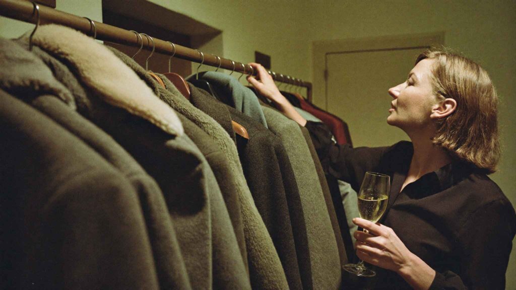 Garderobe mit Wintermänteln Erfahrungsbericht Parfum