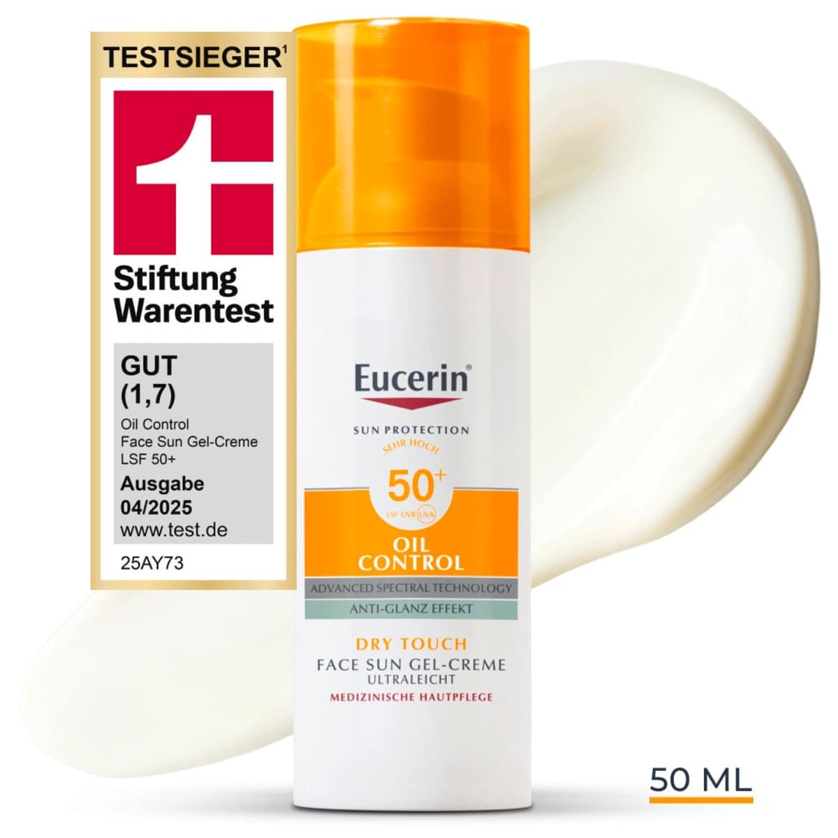 Eucerin Sun Oil Control Face Sun Gel-Creme LSF 50+